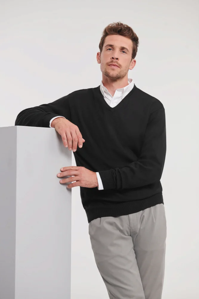 V-Ausschnitt Strickpullover