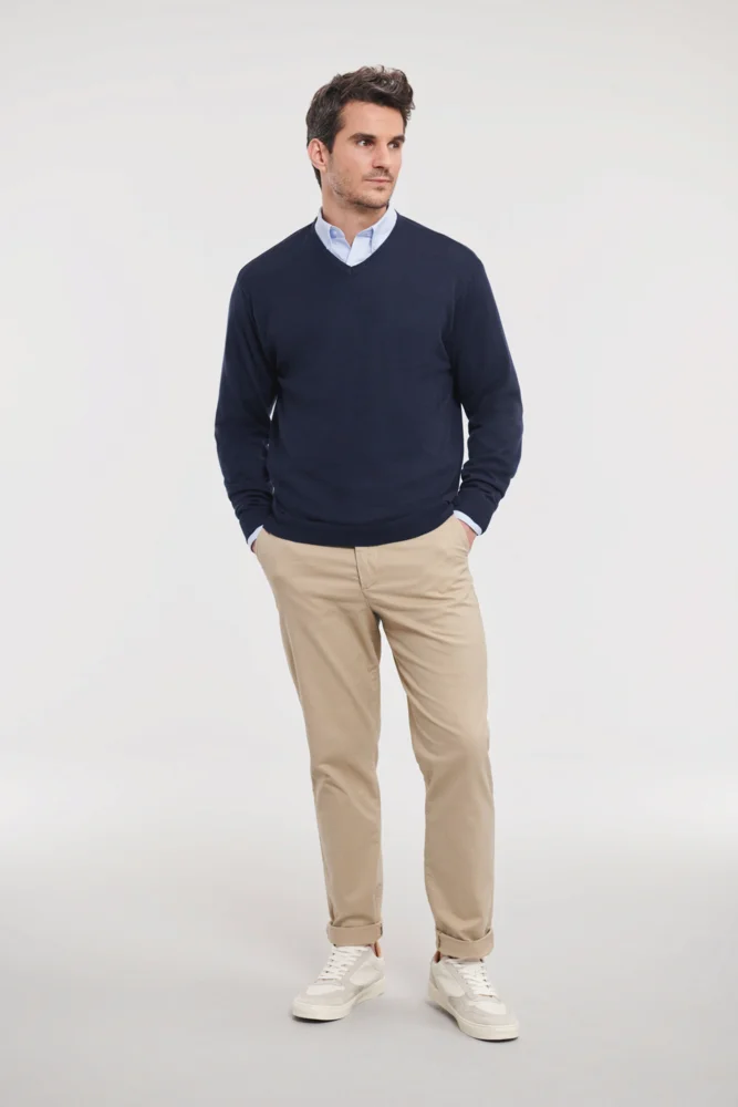 V-Ausschnitt Strickpullover
