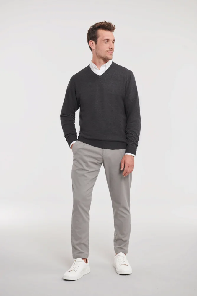 V-Ausschnitt Strickpullover