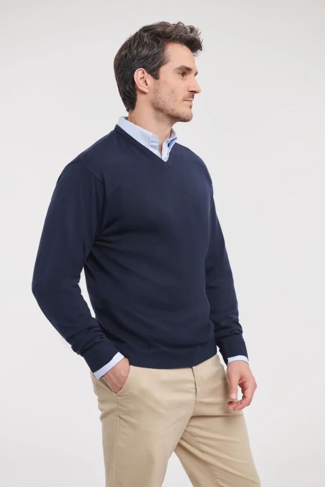 V-Ausschnitt Strickpullover