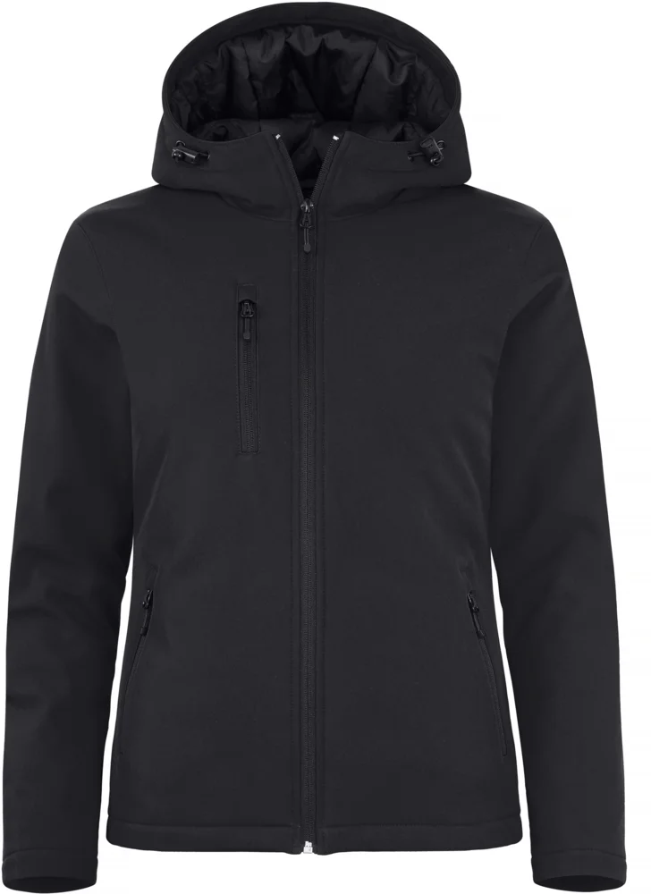 Ladies' Padded Hooded Softshell Jacket