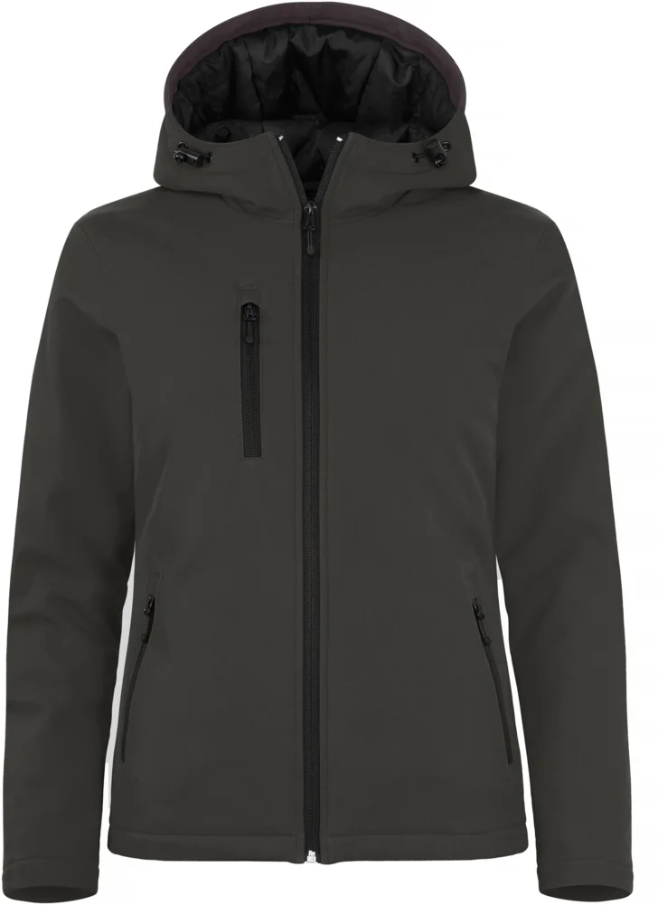 Ladies' Padded Hooded Softshell Jacket