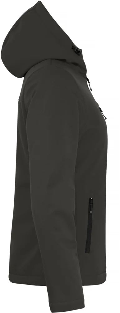 Ladies' Padded Hooded Softshell Jacket