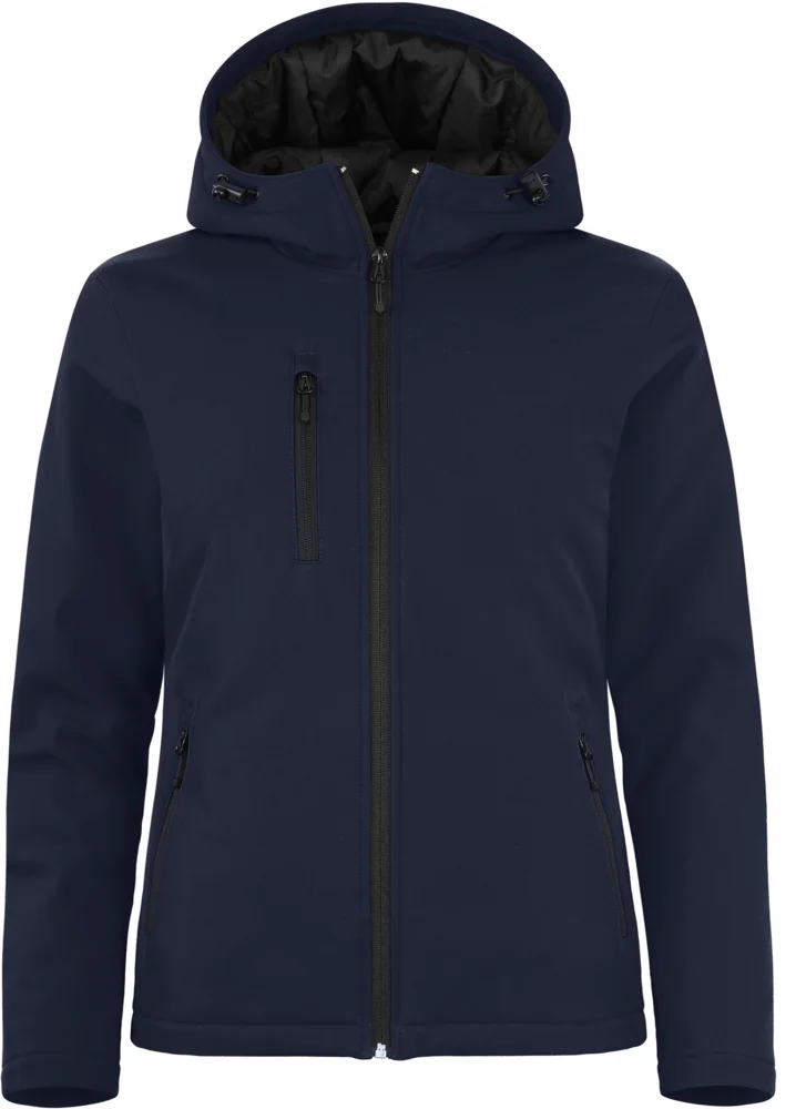 Ladies' Padded Hooded Softshell Jacket