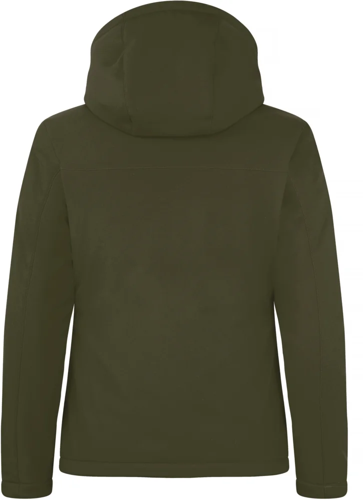 Ladies' Padded Hooded Softshell Jacket
