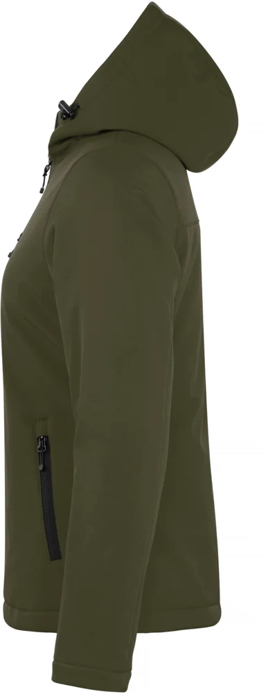 Ladies' Padded Hooded Softshell Jacket