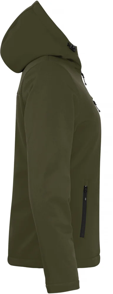 Ladies' Padded Hooded Softshell Jacket