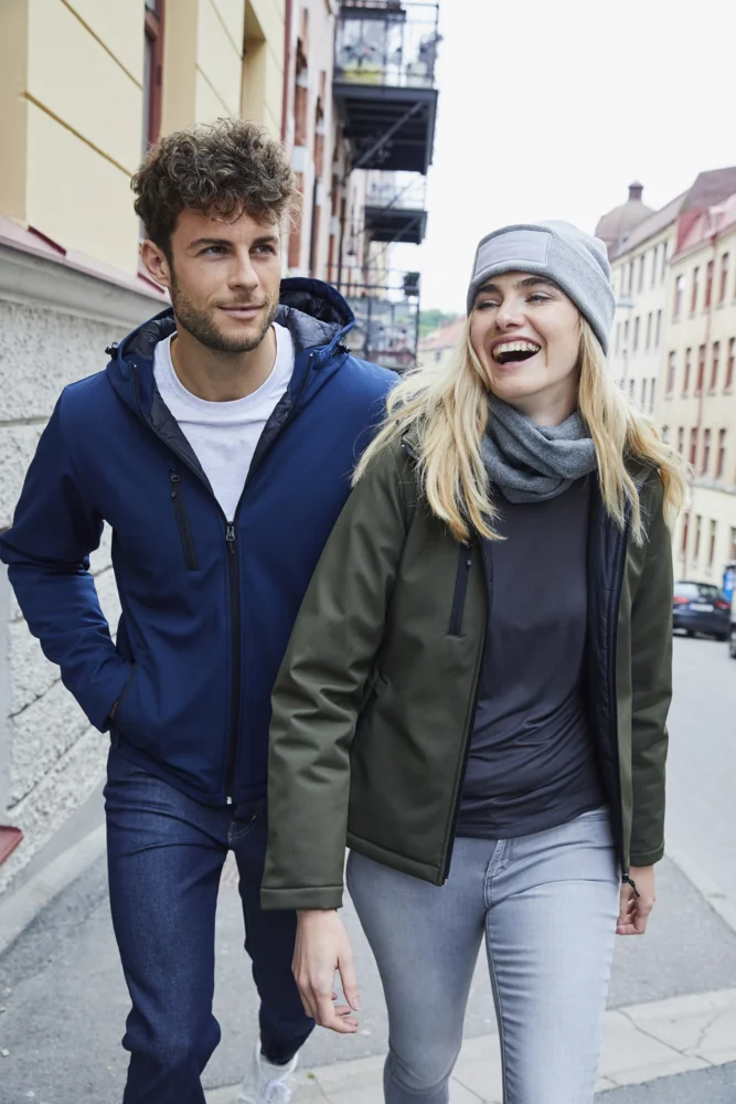 Ladies' Padded Hooded Softshell Jacket