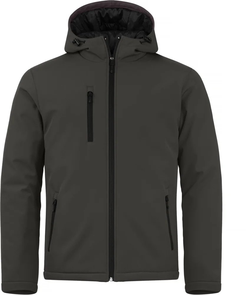 Wattierte Herren Kapuzen Softshell Jacke
