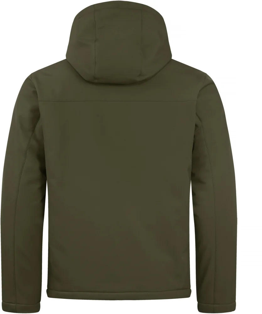 Wattierte Herren Kapuzen Softshell Jacke