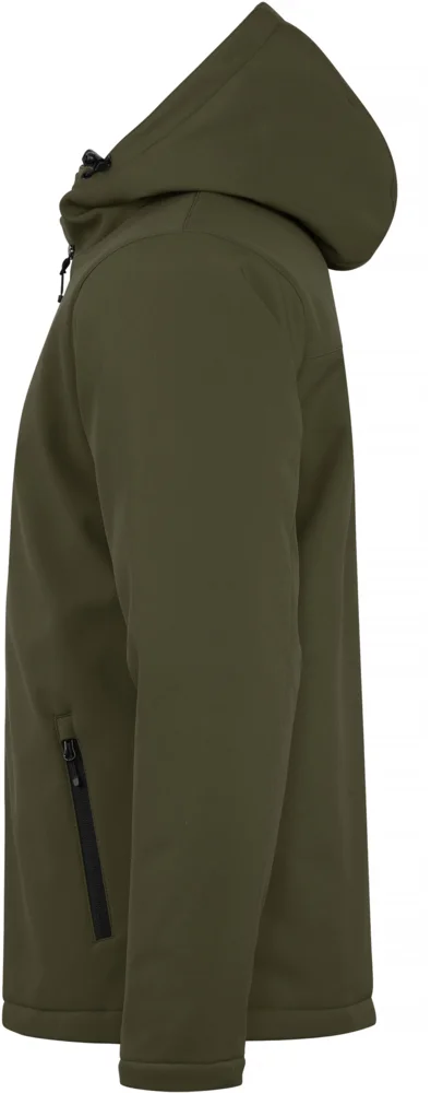 Wattierte Herren Kapuzen Softshell Jacke