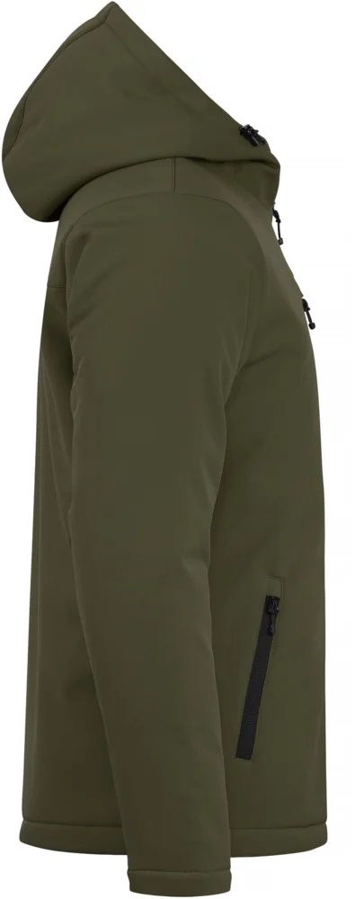 Wattierte Herren Kapuzen Softshell Jacke