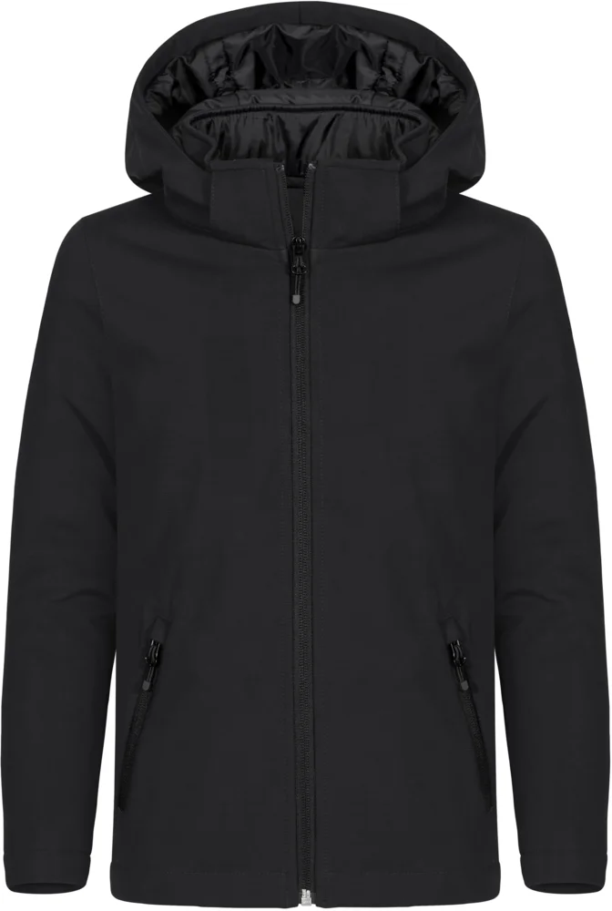 Wattierte Kinder Kapuzen Softshell Jacke