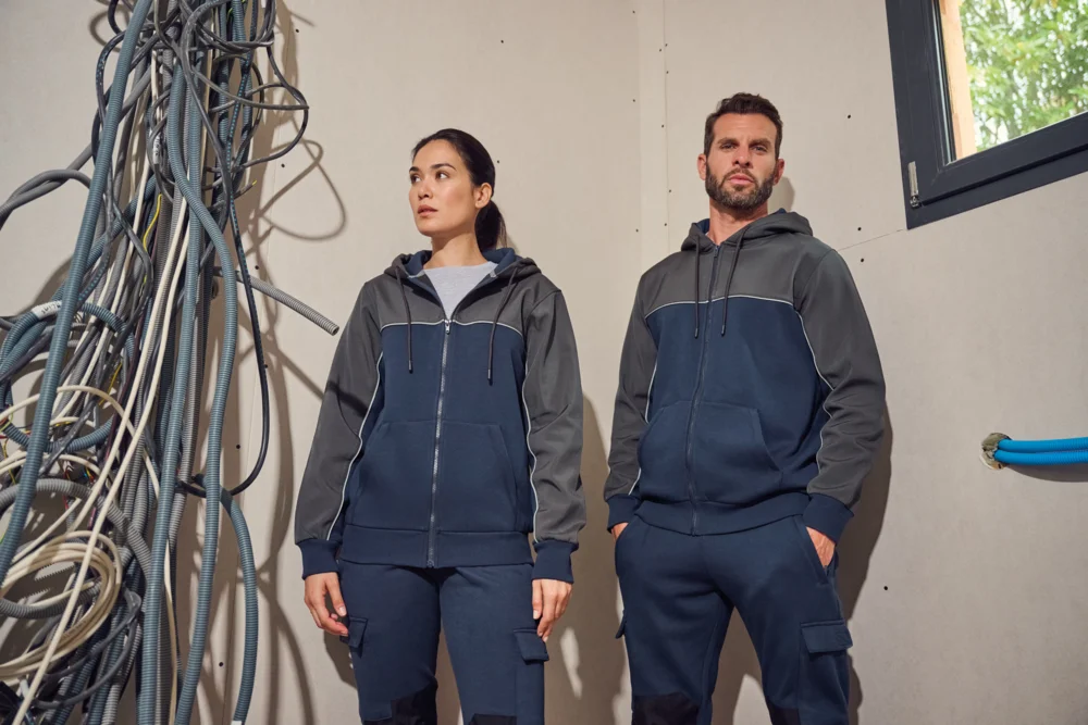 Hooded Workwear Sweat Jacket