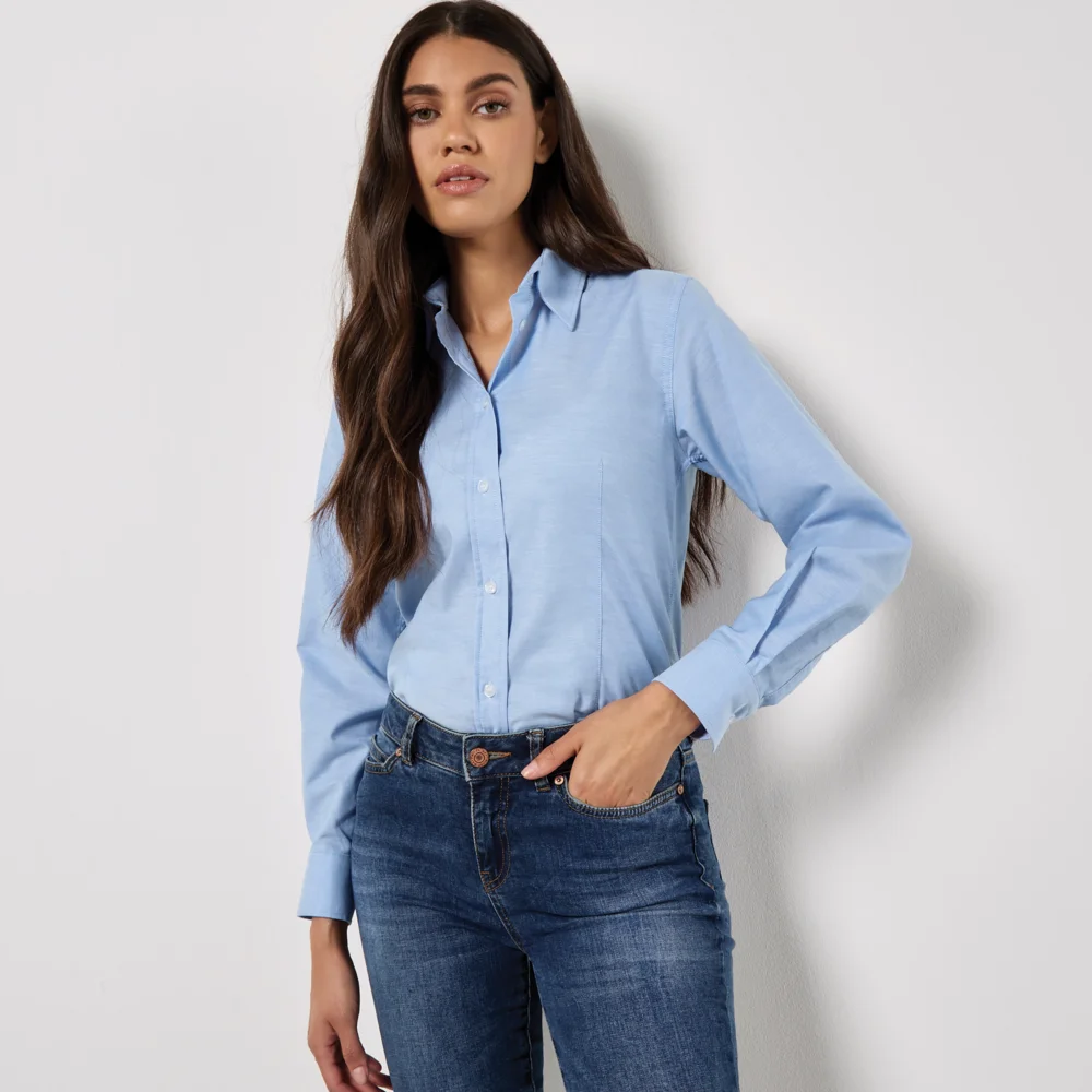 Workwear Oxford Bluse langarm