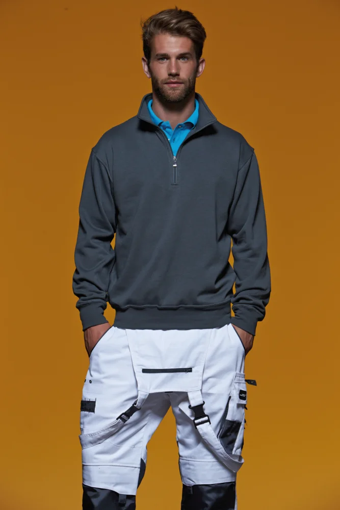 Workwear Sweater mit 1/4 Zip