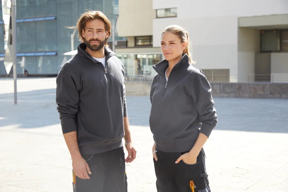 Workwear Sweater mit 1/4 Zip