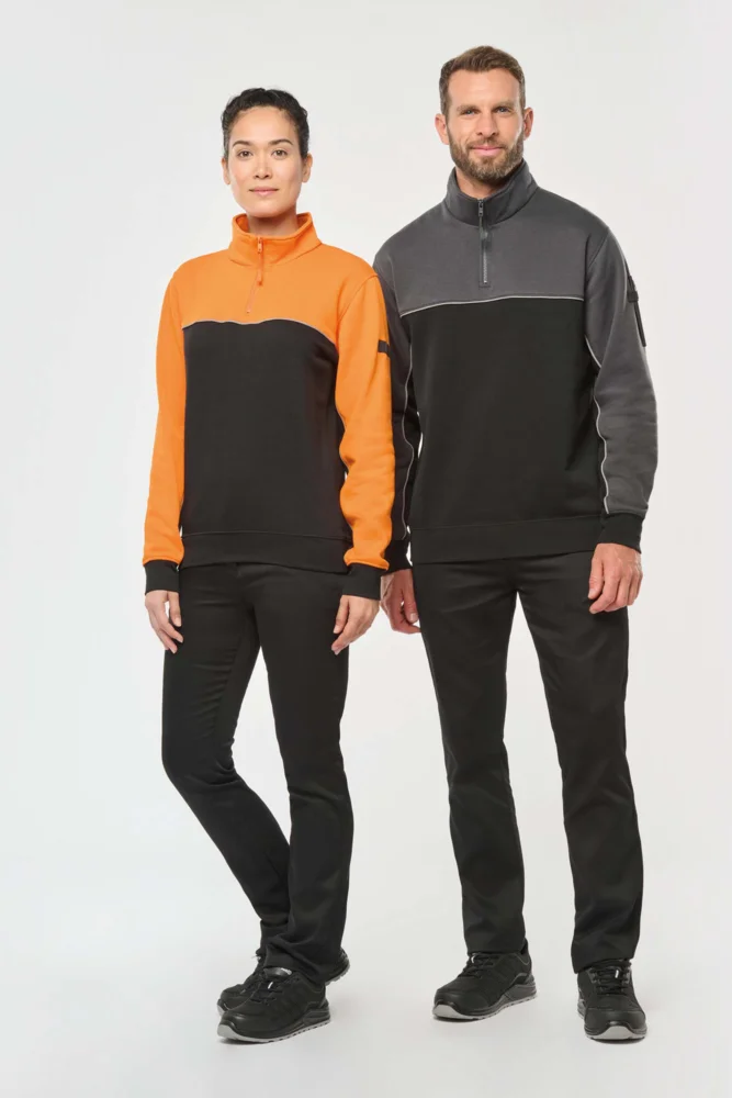 Workwear Sweater mit 1/4 Zip
