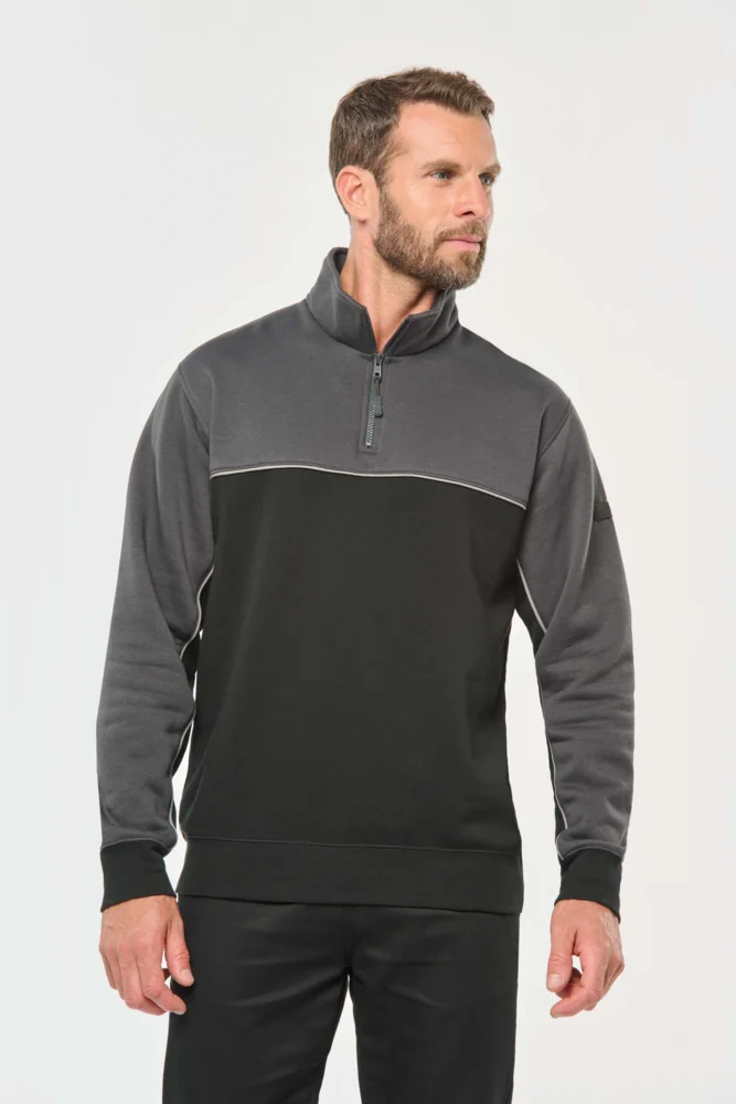 Workwear Sweater mit 1/4 Zip
