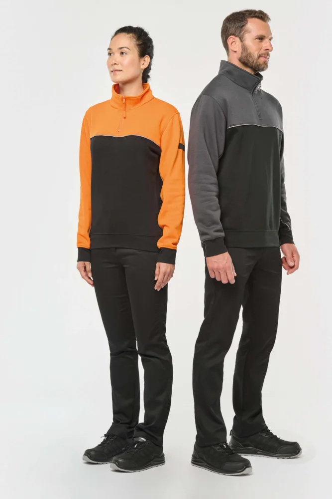 Workwear Sweater mit 1/4 Zip