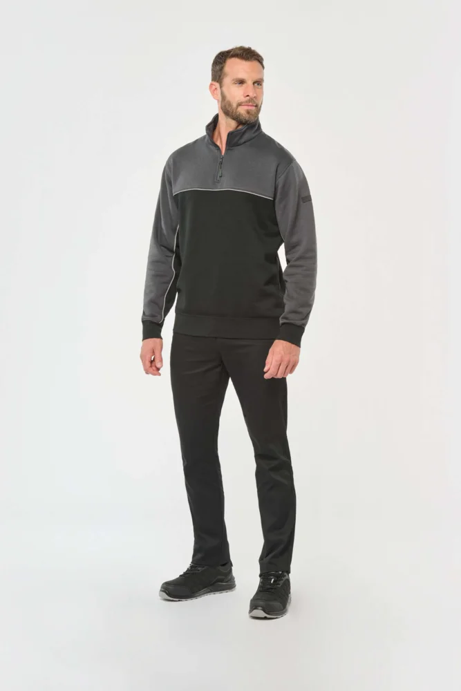 Workwear Sweater mit 1/4 Zip