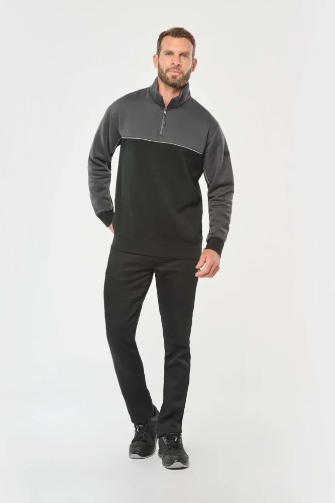 Workwear Sweater mit 1/4 Zip