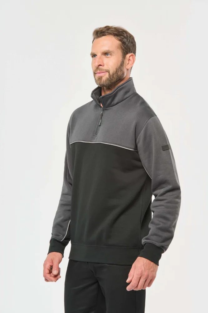 Workwear Sweater mit 1/4 Zip