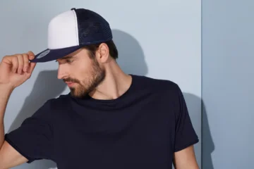 5 Panel Mesh Kappe mit flachem Schild