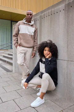 Bio Kapuzen Sweater "Colour-Block"
