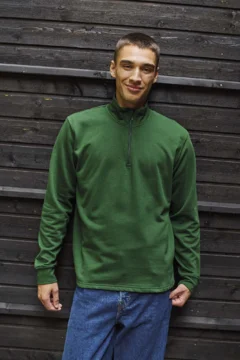 Bio Sweater mit 1/4 Zip