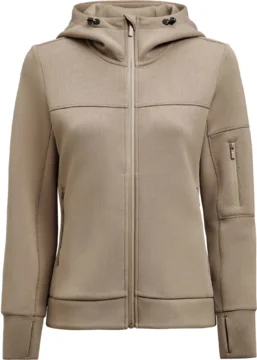 Damen Kapuzen Stretch Fleece Jacke