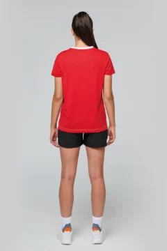 Damen Kontrast Sport Shirt