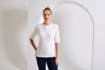 Damen Rollärmel T-Shirt langarm