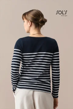 Damen T-Shirt langarm gestreift
