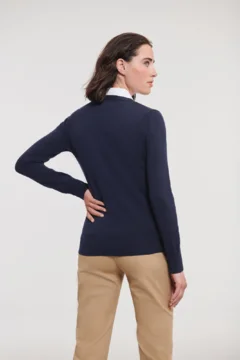 Damen V-Ausschnitt Strickjacke