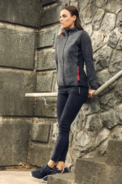 Damen Workwear Strickfleece Jacke