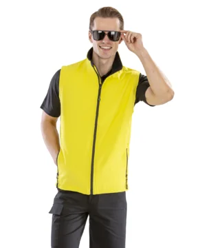 Herren 2-Lagen Softshell Gilet "Printable"