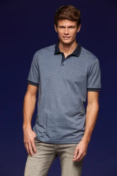 Herren Jersey Melange Polo