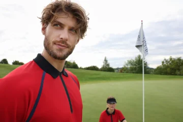 Herren Piqué Polo mit Zip
