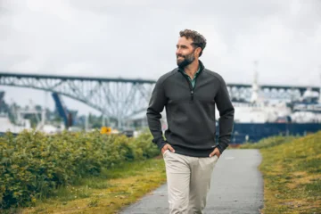 Herren Sweater mit 1/4 Zip