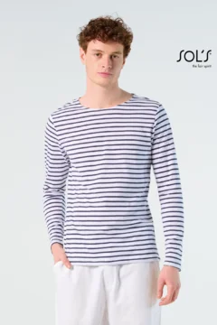 Herren T-Shirt langarm gestreift