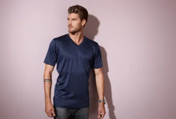 Herren V-Ausschnitt Sport T-Shirt