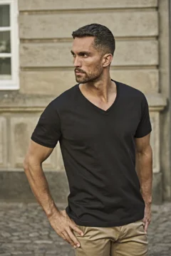 Herren V-Ausschnitt T-Shirt "Fashion SOF TEE®"