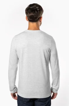 Herren V-Ausschnitt T-Shirt langarm