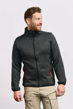 Herren Workwear Strickfleece Jacke