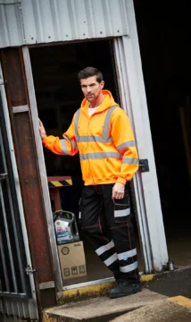 Hi-Vis Kapuzen Sweatjacke
