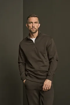Interlock Sweater mit 1/4 Zip
