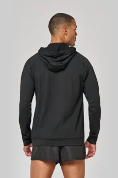 Kapuzen Sport Sweatshirt mit 1/4 Zip
