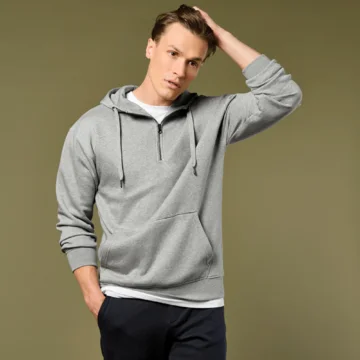 Kapuzen Sweater mit 1/4 Zip