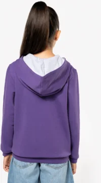 Kinder Kontrast Kapuzen Sweater